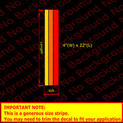 Generous Size – Retro Racing Stripes Trio Vinyl Decal Fits 4Runner Tacoma Tundra