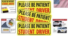 Reusable Reflective Student Driver Magnet – Safety Pack of 3 for Beginners