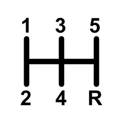 5-Speed Sticker – Manual Shift Decal