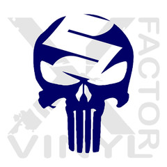 Suzuki Punishment Skull Vinyl Decal 15 color 4 size GSX RM DR King Busa M109