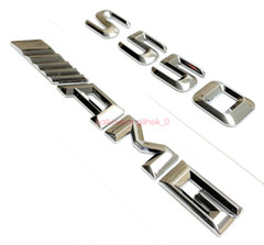 #1 S550+AMG CHROME FIT REAR TRUNK EMBLEM BADGE NAMEPLATE DECAL NUMBERS