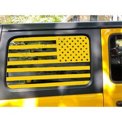Rear Side Window American Flag Decals For Jeep Wrangler JL JLU 2018-up 4-Door