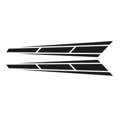 2Pc Universal Fit Racing Hood Stripes Decal Vinyl Stickers Fit for Car SUV Truck