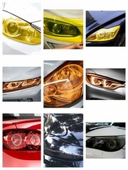 Headlight Taillight Fog Light Tint Film FOR SUV Van Truck Motor Homes,School Bus