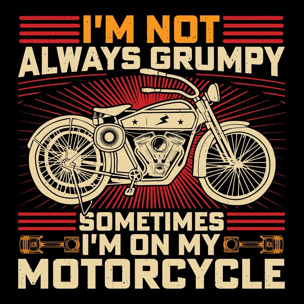 Motorcycle Quote Phone Sticker (2 Inch) Not Always Grumpy Riding