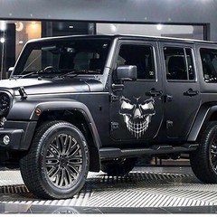 Car Front Engine Hood Roof Skull Vinyl Decal Sticker For SUV Trunk Boat – 22”