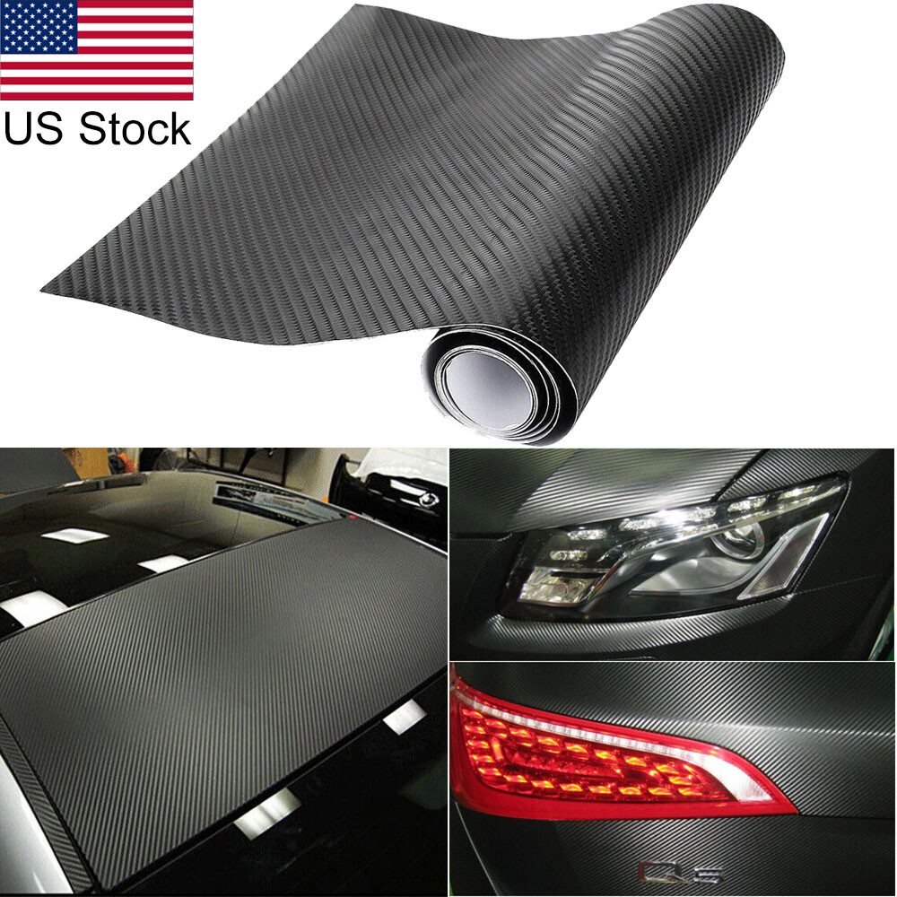 60″x12″ Waterproof Texture Carbon Fiber Pattern Car Wrap Sheet DIY Film Sticker