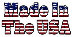 Wholesale Lot of 6 Made In The USA Rectangle USA Flag White Decal Bumper Sticker