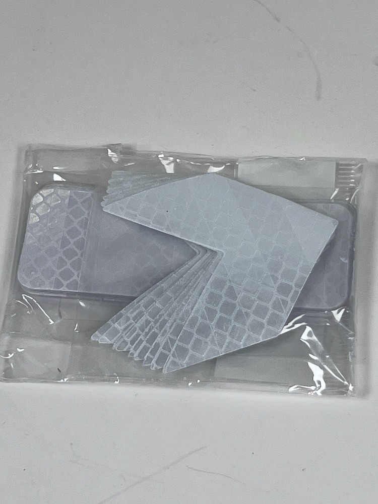 Reflective Safety Stickers Rectangle 3”x1”, V-shaped 2” Cars, Helmets, Mailboxes