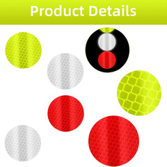 30 Pcs 5cm Round Safety Reflective Stickers Waterproof Self Adhesive Tape UK