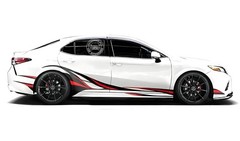 Graphics Flame Stripe Sticker For Toyota Camry Car Side Bumper Vinyl Decals