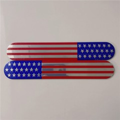 2PCS 3D American Flag Emblem Metal Sticker Side Fender Badge Decal Accessories