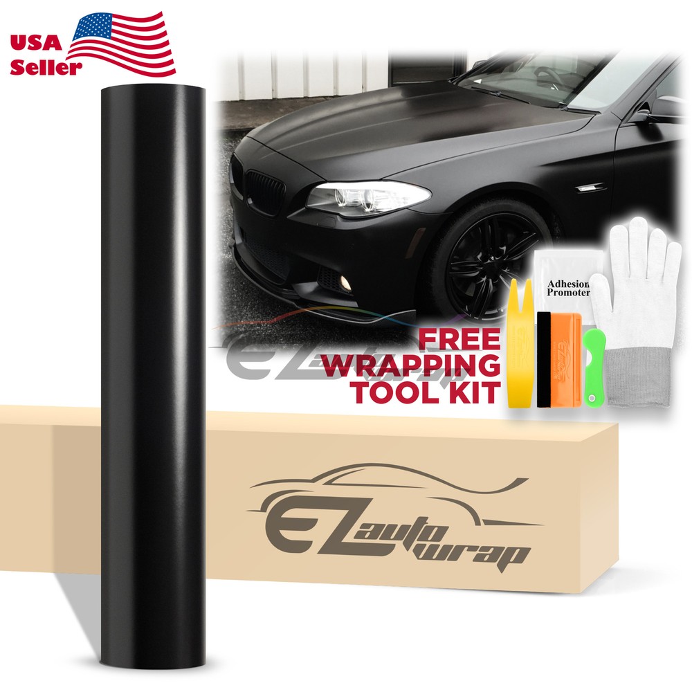 Premium Satin Black Matte Flat Vinyl Wrap Sticker Film DIY Decal Bubble Free