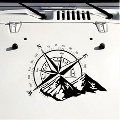 Compass Mountains Vinyl Decal Sticker For Car SUV Truck Hood Body Window Decor