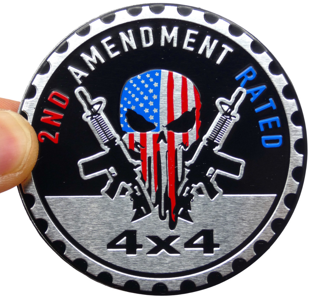 1pc 2nd Amendment Rated Sticker Decal Emblem 4×4 Badge Auto Fender 6cm 2.36″