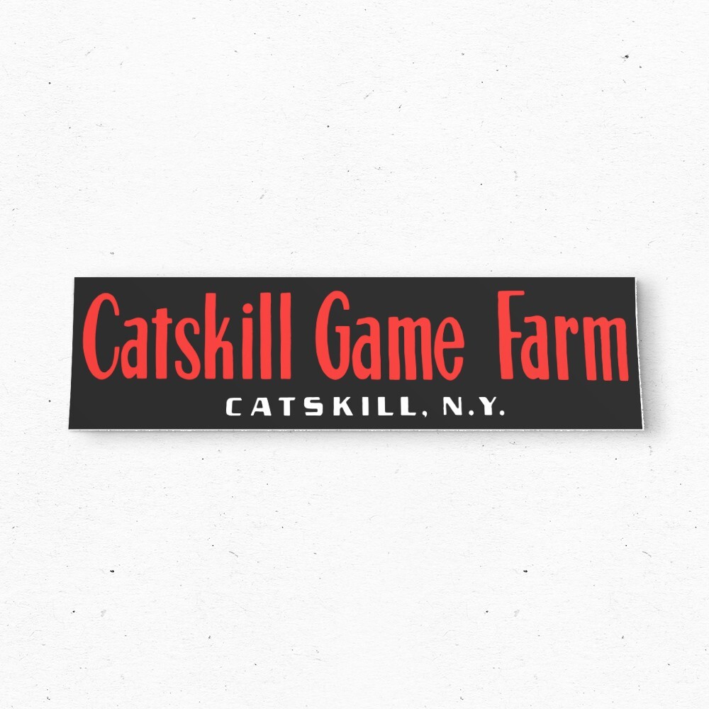 CATSKILL Game Farm Bumper Sticker – Tourism USA Vintage Style – Vinyl 80s 90s