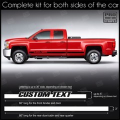 Rocker Panel Side Stripes Decals For Chevrolet Silverado Colorado S10 WT LT EV