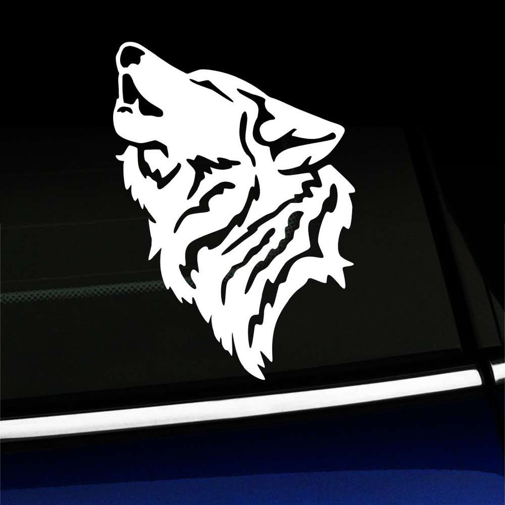 Howling Wolf – Sticker Decal – Choose the color!