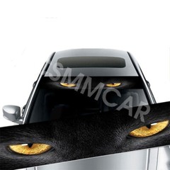 130x21cm Car Sticker Eye Leopard Graphic Decal Car Front Windshield 3D Sunshade