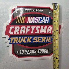 New Vtg NASCAR Craftsman Truck Series Race Driver Bumper Sticker Decal 10 Years