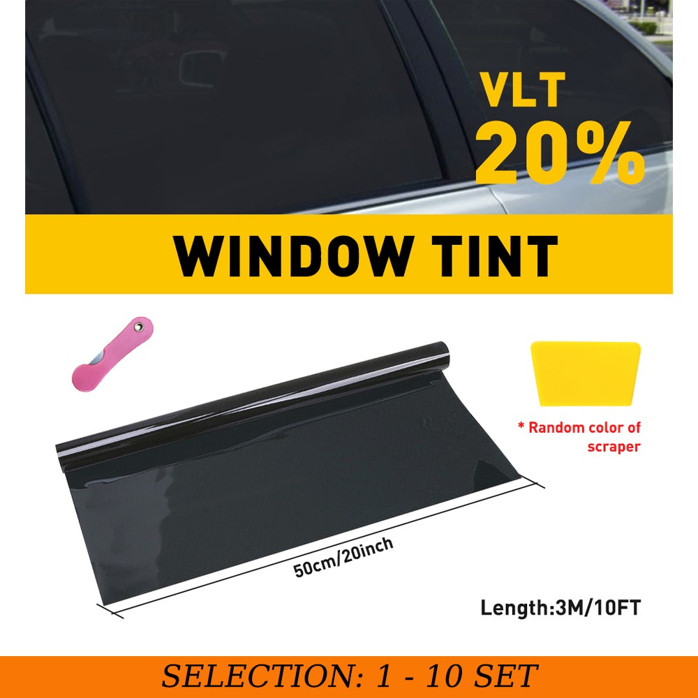 1-10X 20% VLT Window Tint Film Roll 20″x10ft Car Home Office Privacy Heat Reject