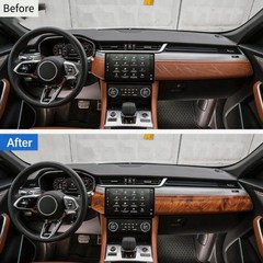 Car Interior Wood Grain Textured Glossy Vinyl Wrap Sticker DIY Decal Sheet Film