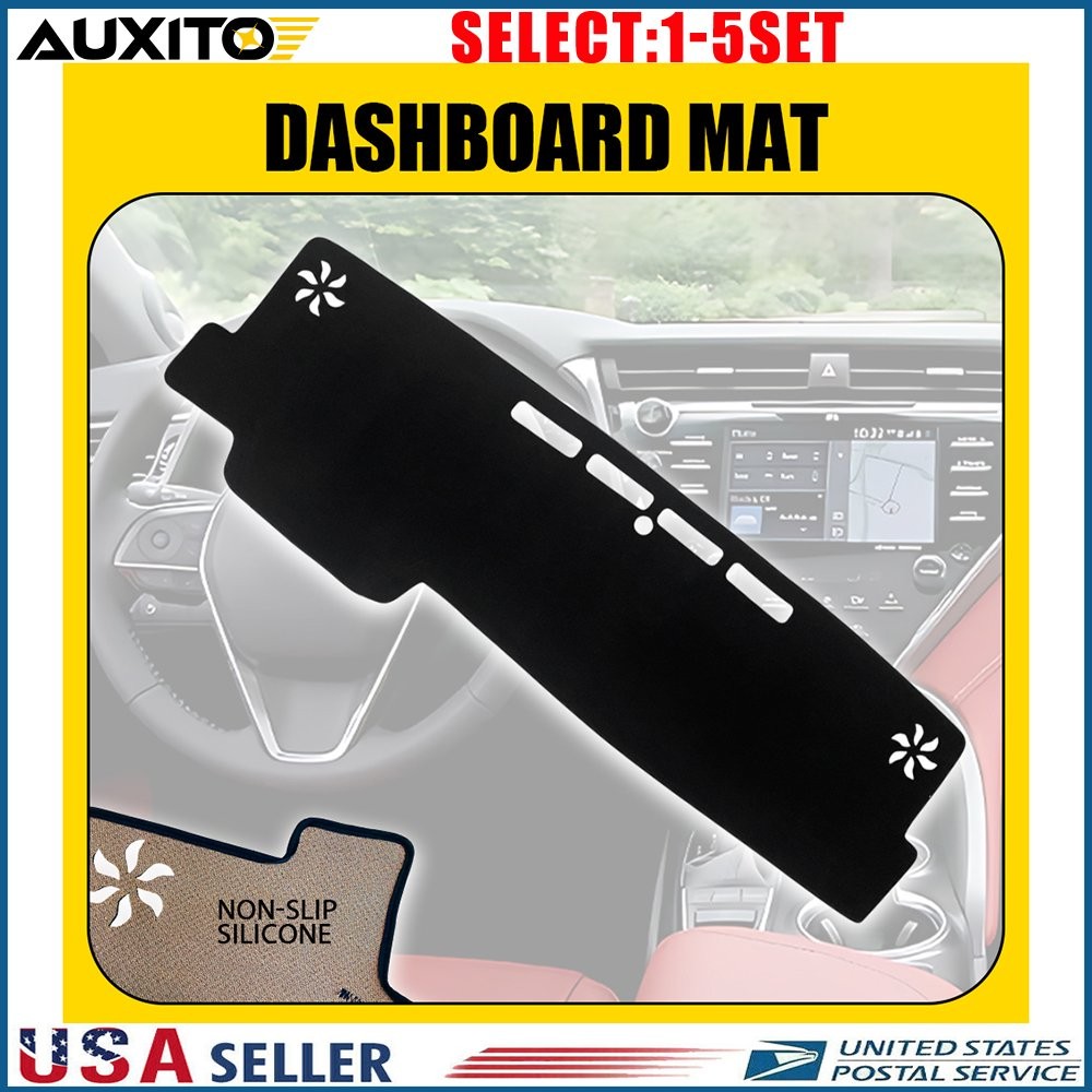 Dashboard Cover Mat Black Fit Toyota Camry 2018 2019 2020 2021 2022-2024 1-5X