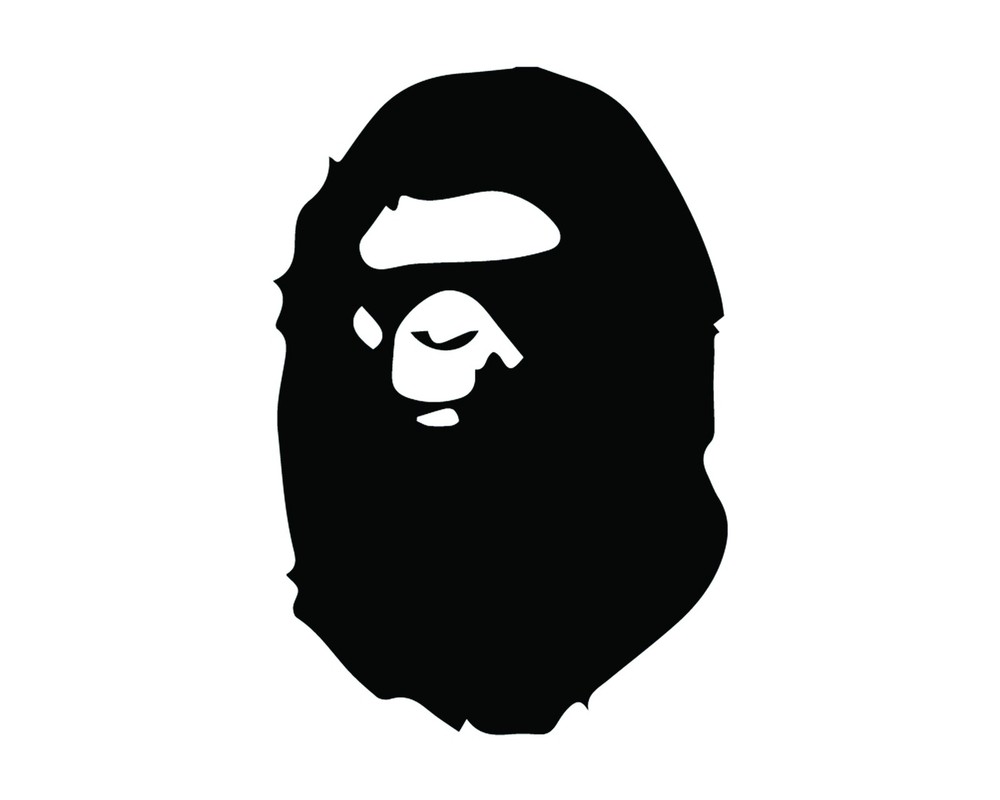Bape A Bathing Ape Logo White Car Window Decals Vinyl Sticker 5*7 Inches
