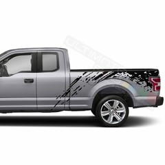 Bed Mud Splash Stripes Decal Sticker for Ford Supercab F150 2018 2019 2020 2021