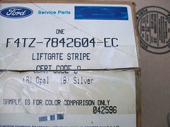 NEW Ford F4TZ-7842604-EC Tape Stripe TAILGATE OPAL / SILVER Explorer 1994 94