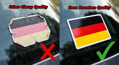 3 Pack Made in Germany Sticker Decal German Flag Car Laptop Helmet Waterproof UV