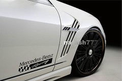 2 – Mercedes Benz Racing Sport Vinyl Decal sticker emblem logo BLACK