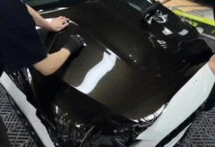 Ultra Gloss PET Liner Black Carbon Fiber Wrap Vinyl Air Release Self Adhesive