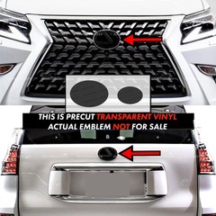 Fits 2020-2023 Lexus GX460 PreCut Smoke Emblem Tint Overlay Decal Front Rear