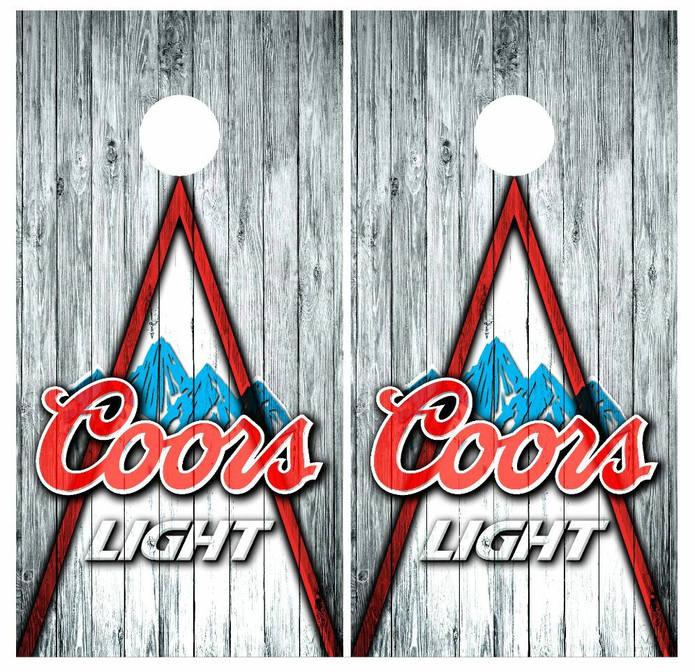 Coors Light Beer Brewery Vinyl Sticker Decal Cornhole Board Toss Game Wrap Skin
