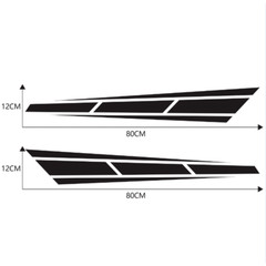 DIY Car Both Sides Hood Stripes Vinyl DIY Decal Stickers Graphic Trim Waterproof