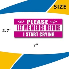 Durable Vinyl Car Magnet Decal: Please Let Me Merge – Lightweight & Removable