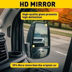 1/2Set Right Passenger Side Upper Mirror Glass fit Ford 15-22 Transit T150 250 3