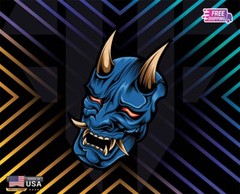 JAPANESSE MASK SKULL STICKER DECAL LMNATED VINYL LAPTOP FREE GIFT CUST SZ DM M
