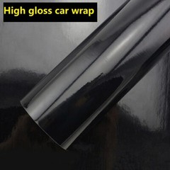 12″ x 60″ Gloss Black Vinyl Wrap Sticker Decal Film for Cars Laptop Bubble Free