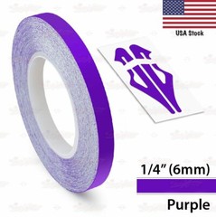 PURPLE 1/4″ PIN STRIPE Car Model Motorcycle Decal Line TAPE Vinyl Sticker 6mm