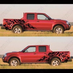 2x Car Truck Side Vinyl Sticker 4X4 Off Road Pickup Decal Skull Graphics Black