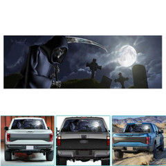 Grim Reaper Cemetery Rear Window Graphic Decal Sticker Car Truck SUV Waterproof