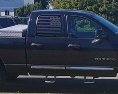 Compatible with Dodge Ram .. Window flag graphic. Sold as a set. Both sides