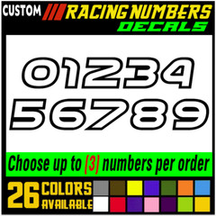 Racing Numbers Vinyl Decal Sticker for Dirt Bike Plate BMX Motocross Car [s27