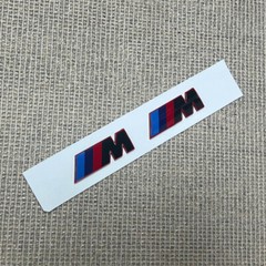 For 5 Series Gloss Black Red Emblem M580i+M x2 Rear Trunk and Fender Badge
