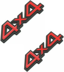 2Pcs 4X4 3D Metal Badge Emblems – Universal SUV Truck Tailgate Stickers