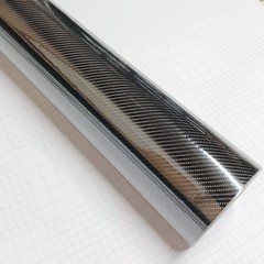 High Gloss 6D Black Carbon Fiber Vinyl Wrap Sticker with Air Release Bubble F…