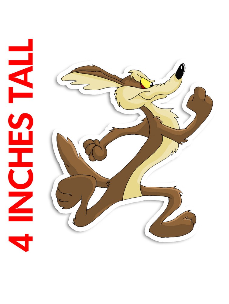 4 inch WILE E. COYOTE FUNNY GASSER RAT ROD HOT ROD VINTAGE RACING RAT FINK DECAL