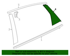Genuine Honda Garnish L Rear 72761-T20-A01